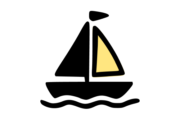 Classic Sailboat on Blue Water
