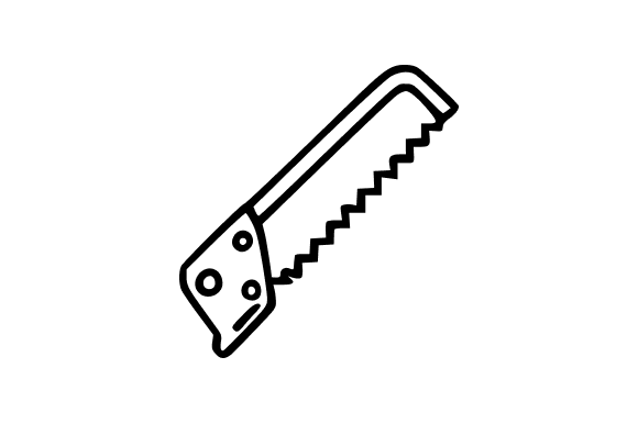 Coping Saw Line Art Clip Art for Designers