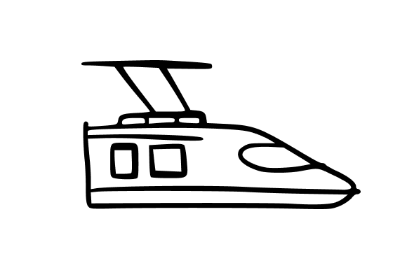 Outline Japanese Bullet Train: A Workflow Asset for Design and Creativity