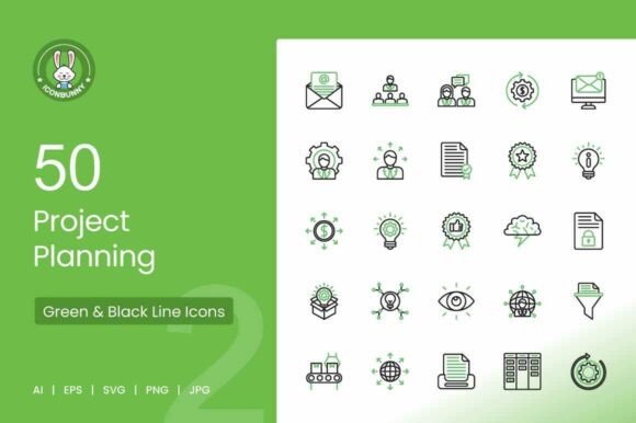 Project Planning Green Black Icons: A Versatile Visual Toolkit for Smarter Workflows
